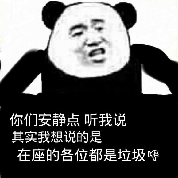 你们安静点，听我说其实我想说的是在座的各位都是垃圾。