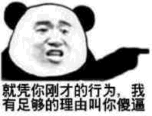 就凭你刚才的行为,我有足够的理由叫你傻逼