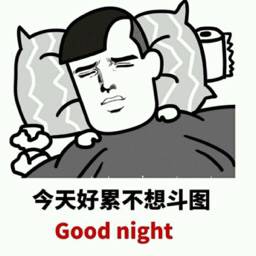 今天好累不想斗图 Good night