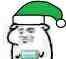 绿色圣诞帽 - 圣诞