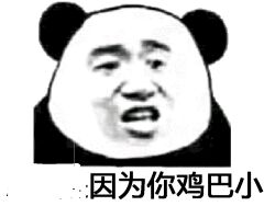 因为你鸡巴小