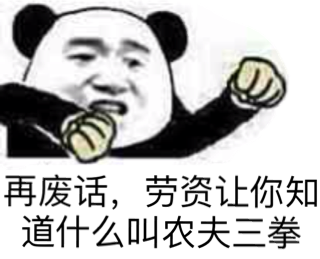 再废话,劳资让你知道什么叫农夫三拳