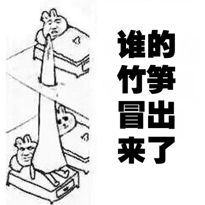 请的竹笋冒出来了