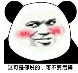 这可是你说的，可不要后悔