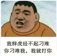 我胖虎经不起刁难你刁难我,我就打你