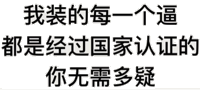 我装的每一个逼，都是经过国家认证的你无需多疑