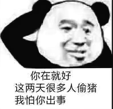 你在就好，这两天很多人偷猪，我怕你出事