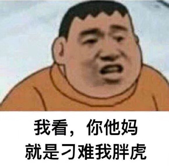 我看，你他妈就是刁难我胖虎