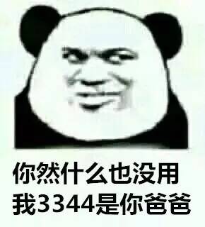 你然什么也没用，我3344是你爸爸