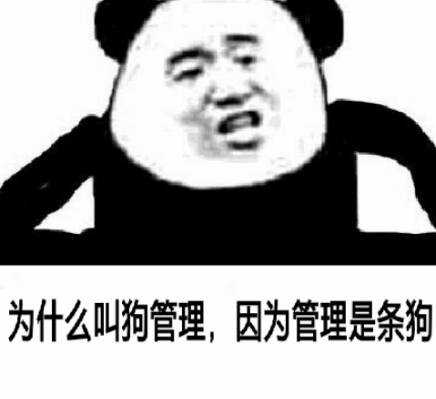 为什么叫狗管理，因为管理是条狗