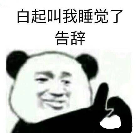 白起叫我睡觉了，告辞