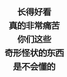 长得好看真的非常痛苦，你们这些奇形怪状的东西是不会懂的