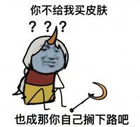 你不给我买皮肤？？？也成那你自己搁下路吧