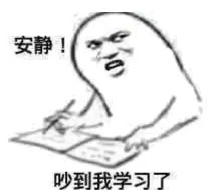 安静，吵到我学习了