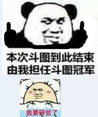 本次斗图到此结束，由我担任斗图冠军，我要碎觉了
