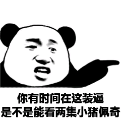 你有时间在这装逼，是不是能看两集小猪佩奇