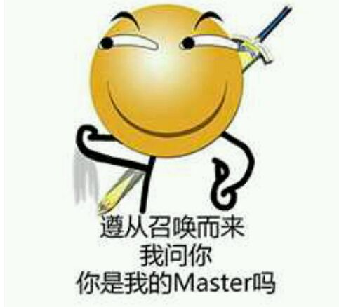 遵从召唤而来我问你你是我的　Master吗