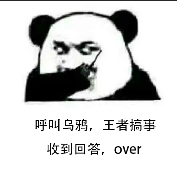 呼叫乌鸦，王者搞事收到回答，over