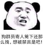 狗群员寄人篱下还那么拽，想被禁言是吧！