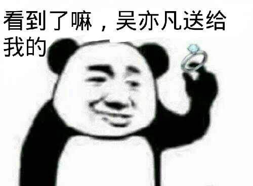 看到了嘛，吴亦凡送给我的