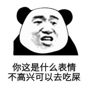 你这是什么表情，不高兴可以去吃屎