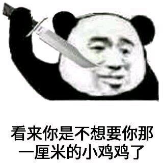 看来你是不想要你那一厘米的小鸡鸡了