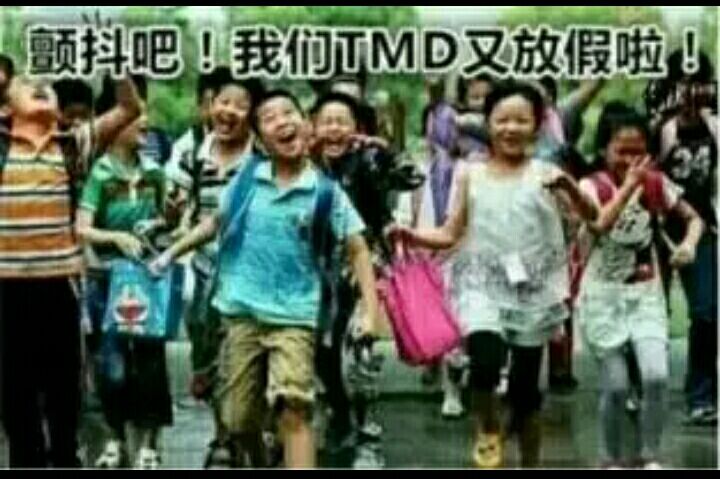 颤抖吧，我们TMD又放假啦！（小学生）