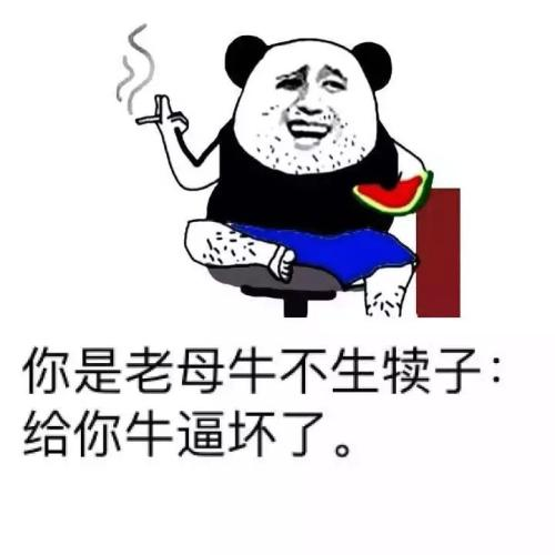 你是老母牛不生犊子，给你牛逼坏了。