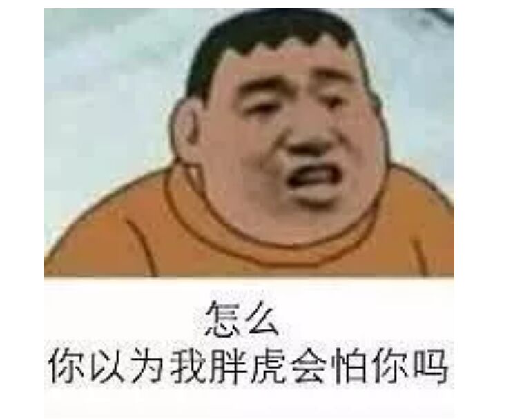 怎么你以为我胖虎会怕你吗