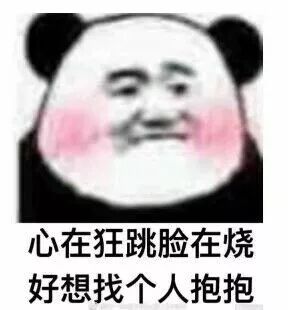 心在狂跳，脸在烧，好想找个人抱抱