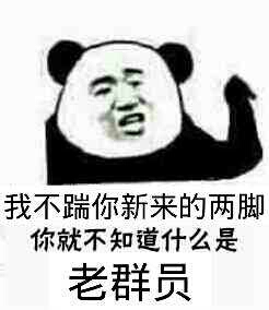 我不踹你新来的两脚，你就不知道什么是老群员