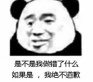 是不是我做错了什么如果是，我绝不道歉