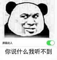 你说什么我听不到！（屏蔽此人）