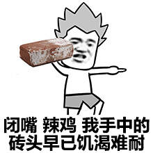 闭嘴辣鸡，我手中的砖头早已饥渴难耐