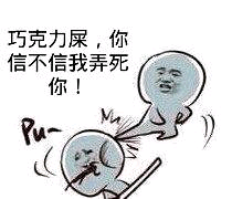 巧克力屎，你信不信我弄死你！