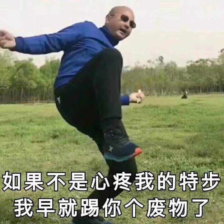 如果不是心疼我的特步，我早就踢你个废物了