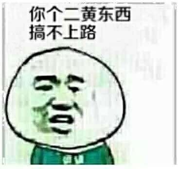 你个二黄东西，搞不上路