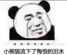 小熊猫流下了悔恨的泪水