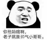 你他妈瞎啊，老子就是帅气小哥哥。