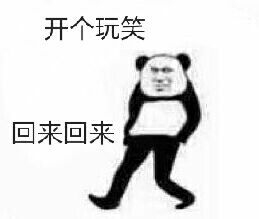 开个玩笑，回来回来