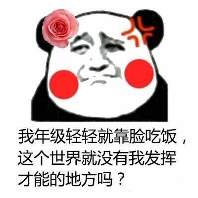 我年级轻轻就靠脸吃饭，这个世界就没有我发挥才能的地方吗？