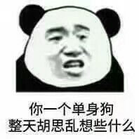 你一个单身狗，整天胡思乱想些什么