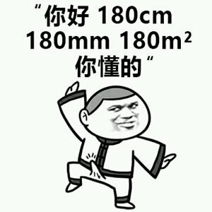 你好180cm，180mm，180m^2，你懂的