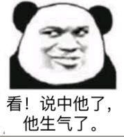 看！说中他了，他生气了。