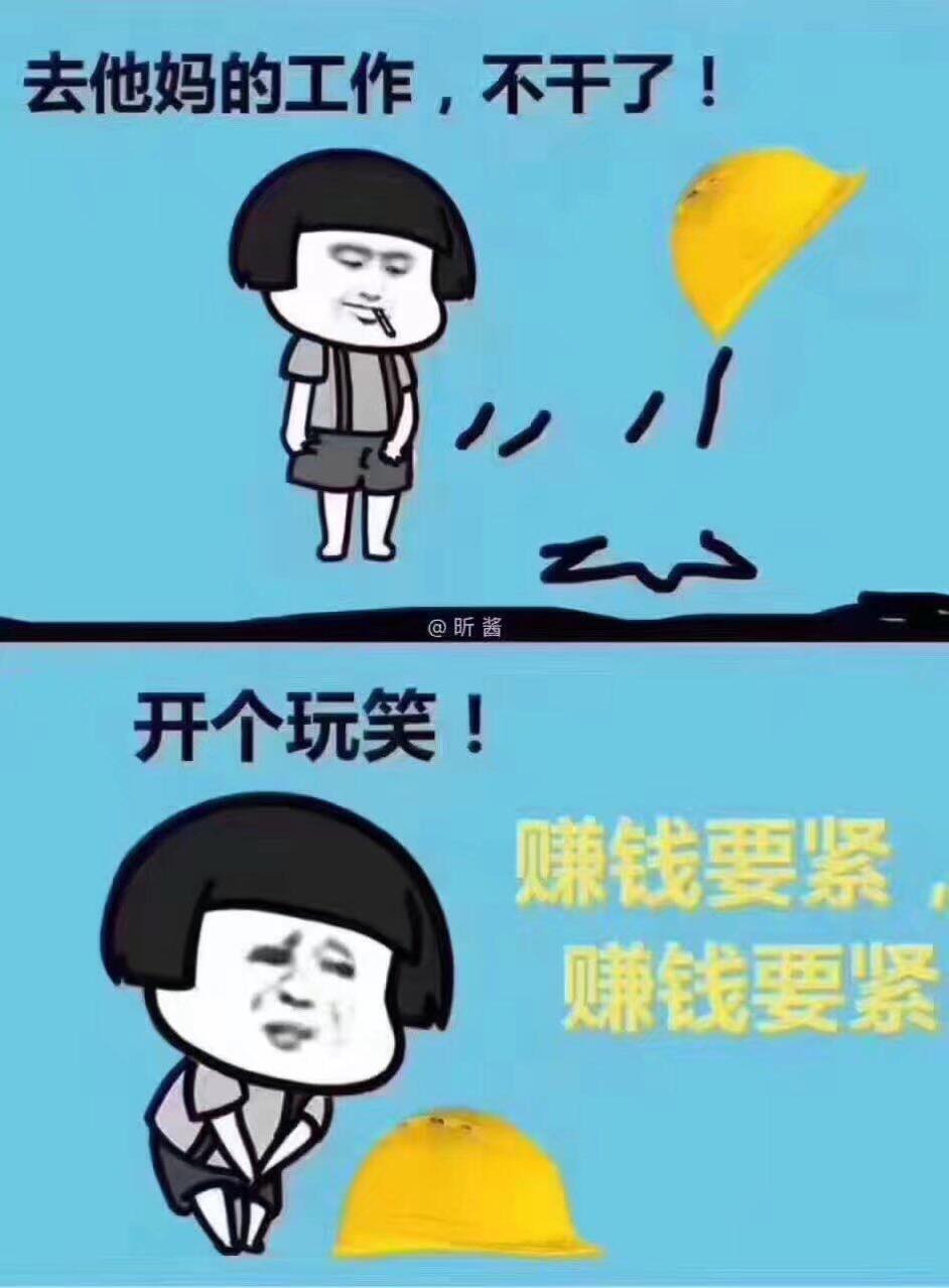 去他妈的工作，不干了。