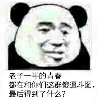 老子一半的青春都在和你们这群傻逼斗图最后得到了什么？