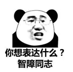 你想表达什么？智障同志