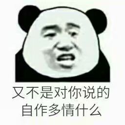 又不是对你说的，自作多情什么