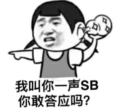 我叫你一声SB，你敢答应吗？