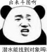 出来斗图啊，潜水能找到对象呼